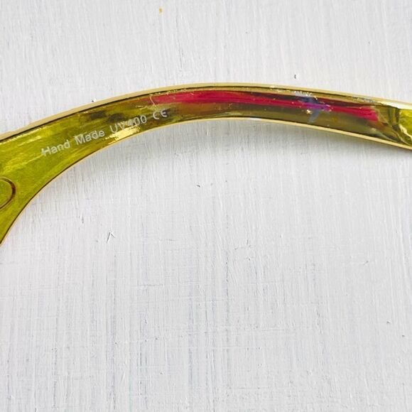 Goldtone and Black Glam Chain Link Fashion Sunglasses - Picture 4 of 7